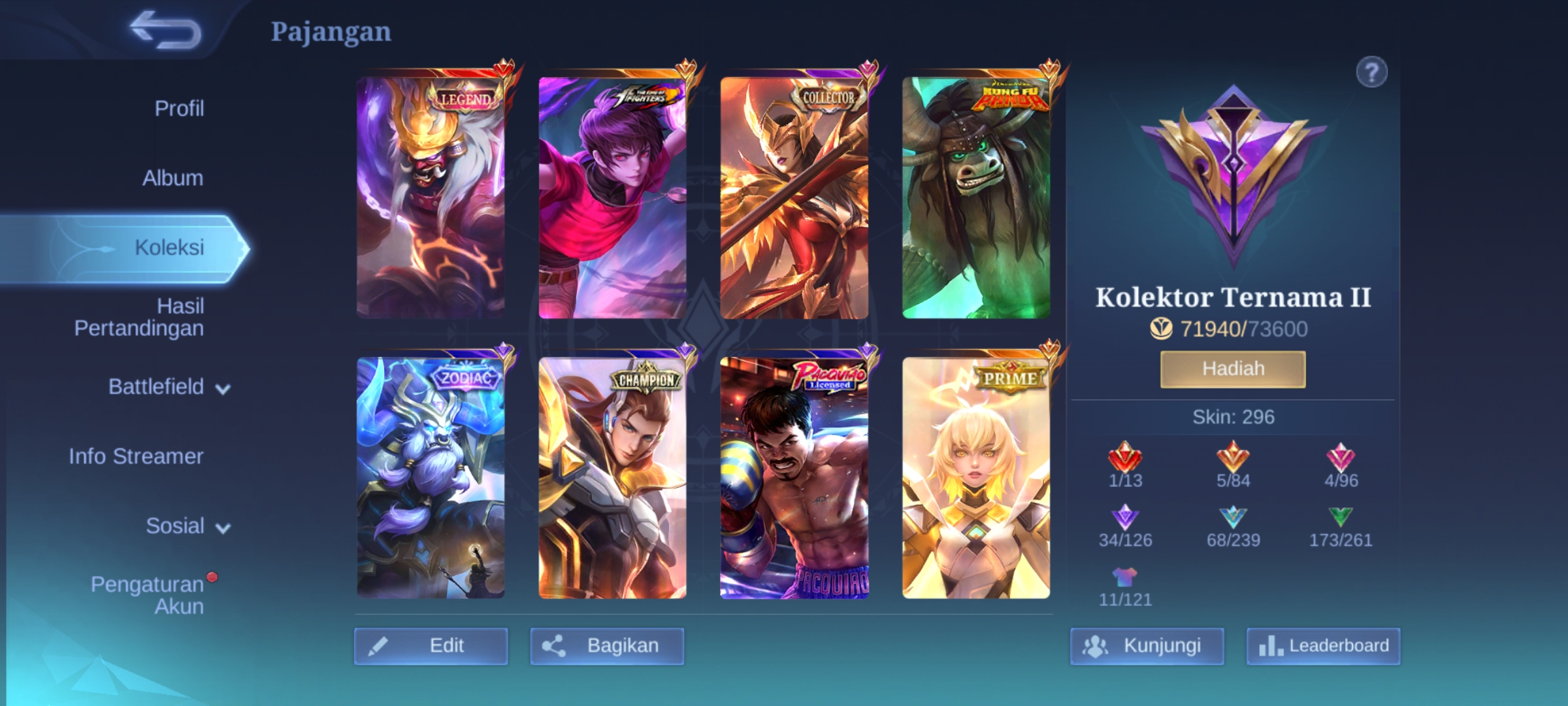 Akun Mobile Legends Legend Franco